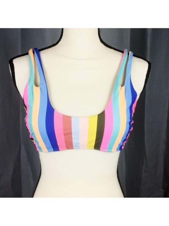 Other - Colorful Striped Bikini Top, Size M